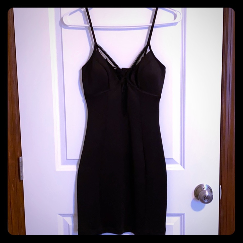 NastyGal sexy lace black bodycon mini dress